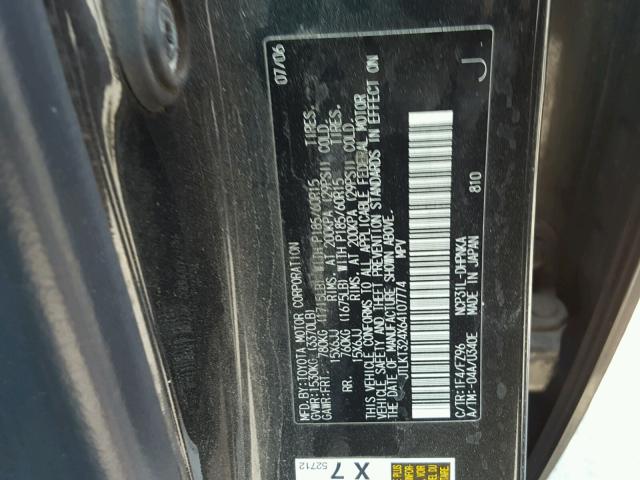 JTLKT324X64107774 - 2006 TOYOTA SCION XB Negro foto 10