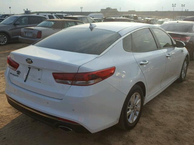 5XXGT4L33GG058583 - 2016 KIA OPTIMA LX WHITE photo 4