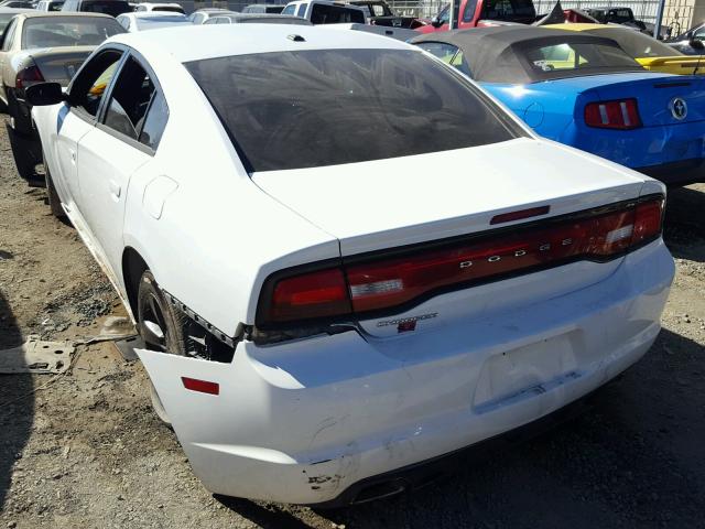 2C3CDXBG8EH254678 - 2014 DODGE CHARGER SE WHITE photo 3