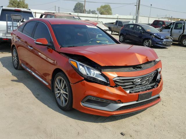 5NPE34AB0FH181634 - 2015 HYUNDAI SONATA SPO ORANGE photo 1