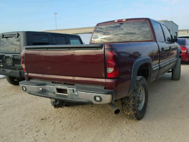 1GCHC23141F109960 - 2001 CHEVROLET SILVERADO MAROON photo 4