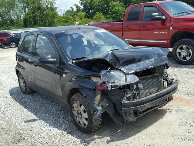 KL1TD62635B307123 - 2005 CHEVROLET AVEO BASE Czarny zdjęcie 1