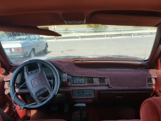 2FAPP36X7MB100736 - 1991 FORD TEMPO GL BURGUNDY photo 9