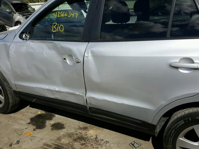 5NMSH13E68H206529 - 2008 HYUNDAI SANTA FE S 银色 照片 10