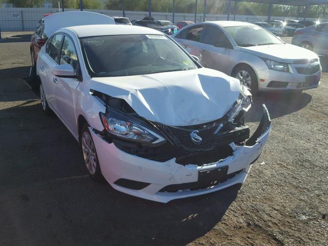 3N1AB7AP1HY336117 - 2017 NISSAN SENTRA S WHITE photo 1