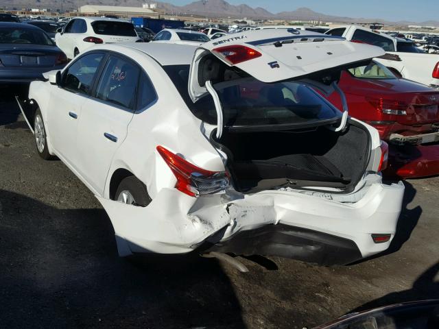 3N1AB7AP1HY336117 - 2017 NISSAN SENTRA S WHITE photo 3