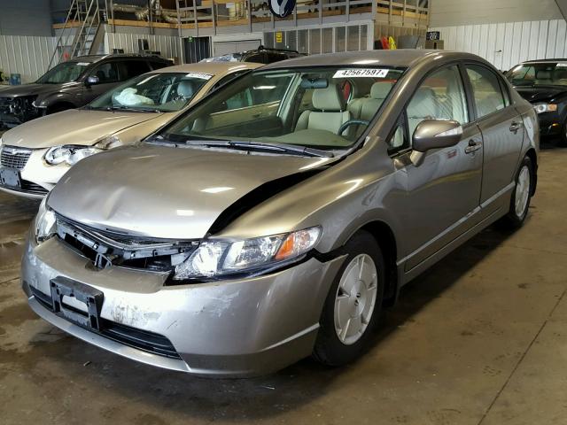 JHMFA36247S030925 - 2007 HONDA CIVIC GRAY photo 2