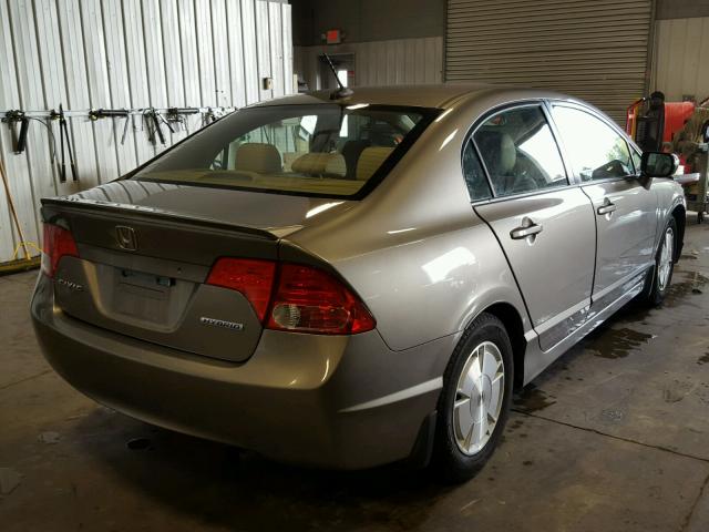 JHMFA36247S030925 - 2007 HONDA CIVIC GRAY photo 4