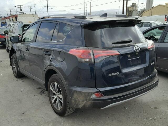 JTMWFREV7HJ109370 - 2017 TOYOTA RAV4 XLE BLUE photo 3