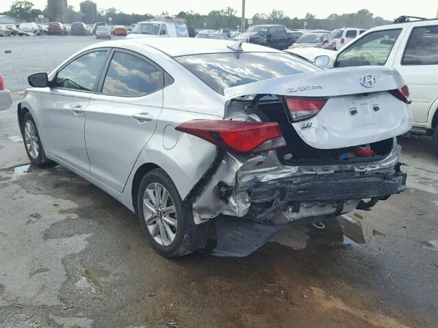 5NPDH4AE6GH692905 - 2016 HYUNDAI ELANTRA SE SILVER photo 3