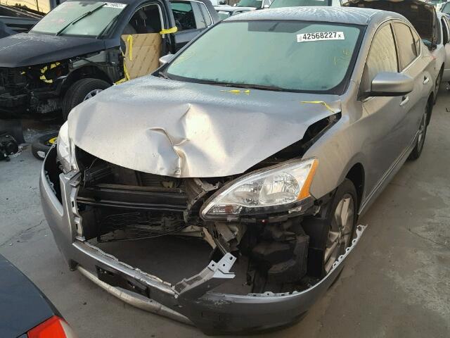 3N1AB7APXEY288144 - 2014 NISSAN SENTRA S GRAY photo 2