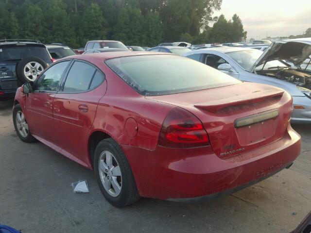 2G2WP552481142594 - 2008 PONTIAC GRAND PRIX RED photo 3