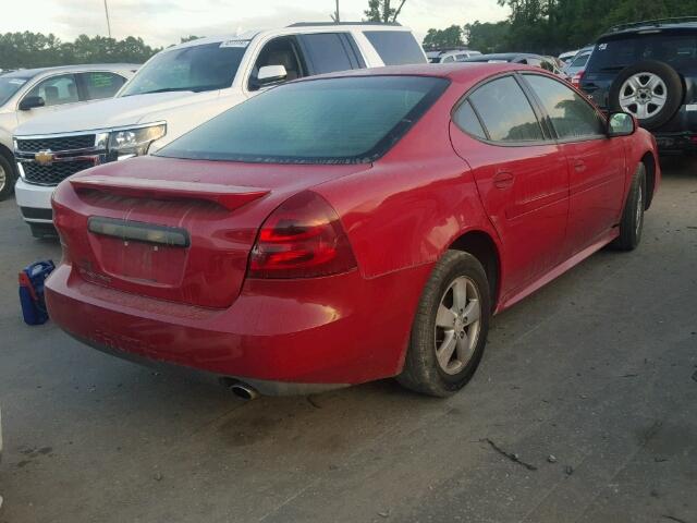2G2WP552481142594 - 2008 PONTIAC GRAND PRIX RED photo 4
