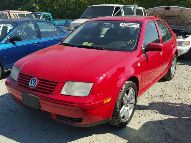 3VWST29M61M020671 - 2001 VOLKSWAGEN JETTA GLS RED photo 2