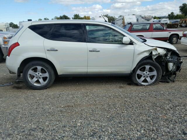 JN8AZ08W75W412198 - 2005 NISSAN MURANO SL WHITE photo 9