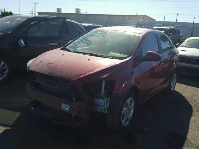 1G1JA5SH8E4171394 - 2014 CHEVROLET SONIC LS RED photo 2