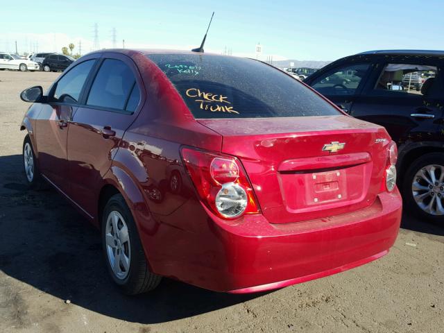 1G1JA5SH8E4171394 - 2014 CHEVROLET SONIC LS RED photo 3