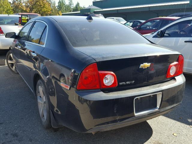 1G1ZC5E0XCF112822 - 2012 CHEVROLET MALIBU 1LT BLACK photo 3