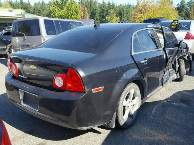 1G1ZC5E0XCF112822 - 2012 CHEVROLET MALIBU 1LT BLACK photo 4