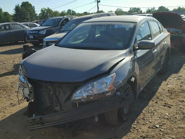 3N1AB7AP7FY246435 - 2015 NISSAN SENTRA S GRAY photo 2