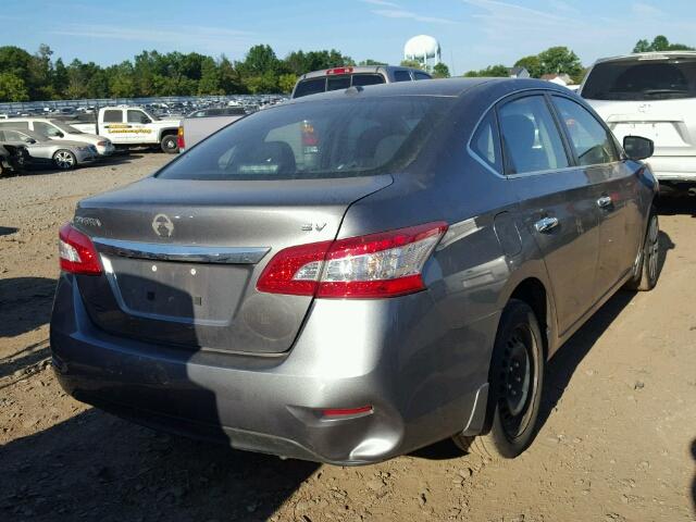 3N1AB7AP7FY246435 - 2015 NISSAN SENTRA S GRAY photo 4