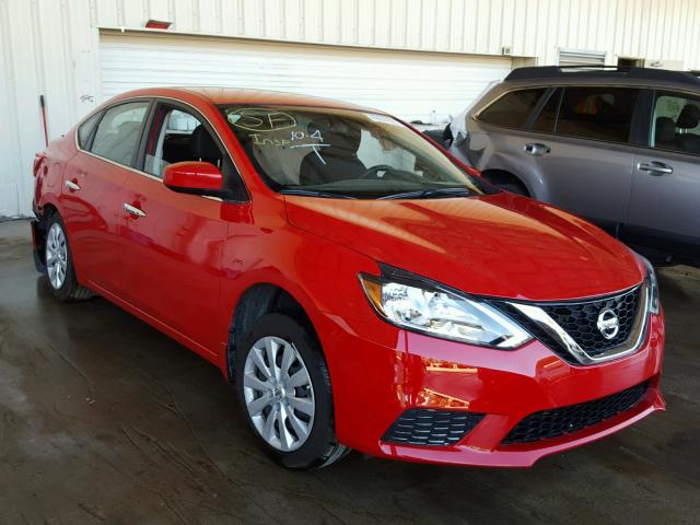 3N1AB7AP8HY303714 - 2017 NISSAN SENTRA RED photo 1