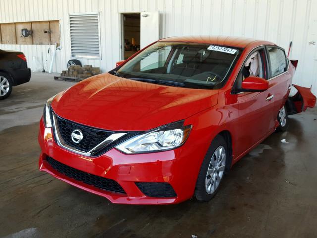 3N1AB7AP8HY303714 - 2017 NISSAN SENTRA RED photo 2