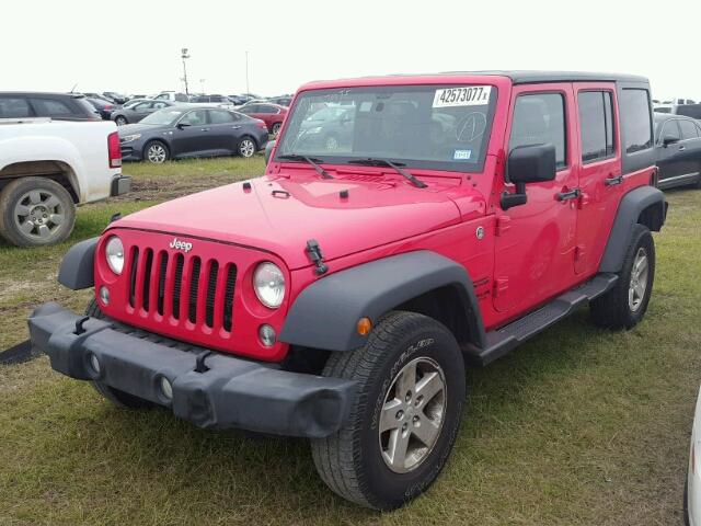 1C4HJWDG6FL550868 - 2015 JEEP WRANGLER U RED photo 2