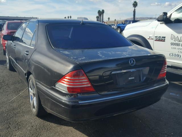 WDBNG83J13A377048 - 2003 MERCEDES-BENZ S BLACK photo 3