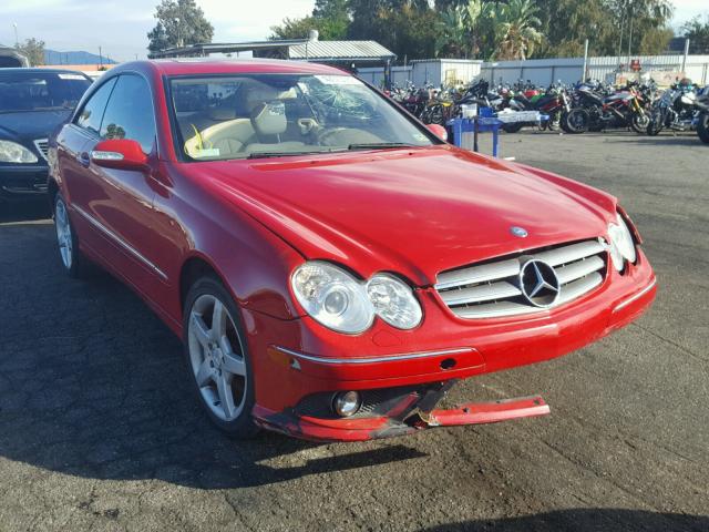 WDBTJ56H78F243011 - 2008 MERCEDES-BENZ CLK RED photo 1