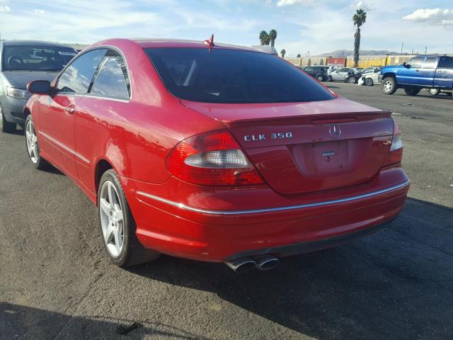 WDBTJ56H78F243011 - 2008 MERCEDES-BENZ CLK RED photo 3