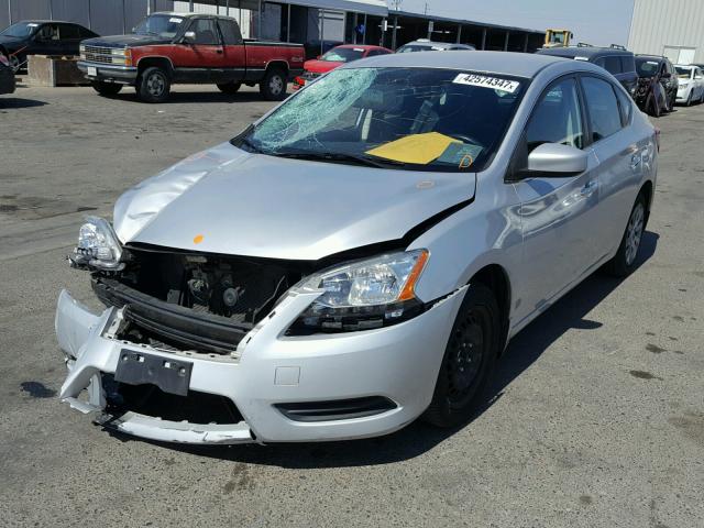 1N4AB7AP0DN902679 - 2013 NISSAN SENTRA S SILVER photo 2