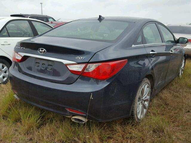 5NPEC4AB0CH395616 - 2012 HYUNDAI SONATA BLUE photo 4