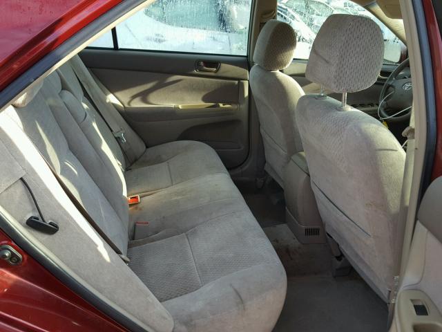 4T1BE32K13U191236 - 2003 TOYOTA CAMRY LE მუქწითელი ფოტო 6