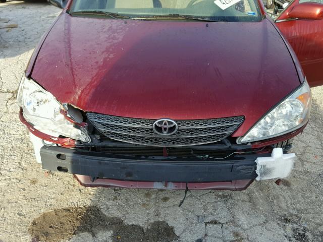 4T1BE32K13U191236 - 2003 TOYOTA CAMRY LE მუქწითელი ფოტო 7