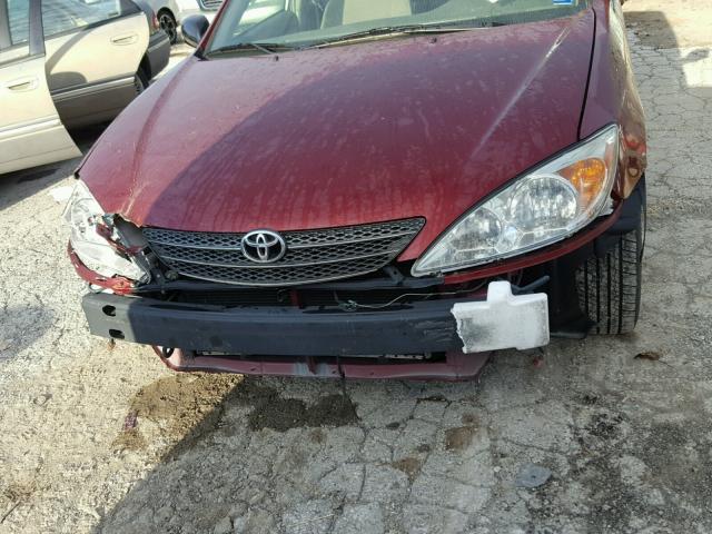 4T1BE32K13U191236 - 2003 TOYOTA CAMRY LE მუქწითელი ფოტო 9