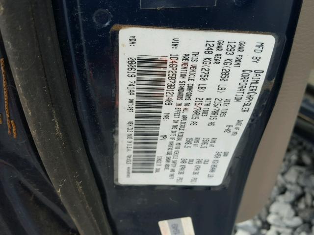 1D4GP25B73B121409 - 2003 DODGE CARAVAN SE BLUE photo 10