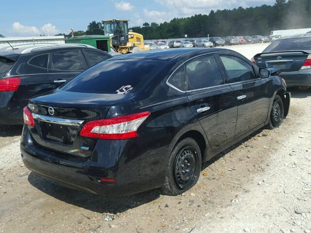 3N1AB7AP8EY228444 - 2014 NISSAN SENTRA S BLACK photo 4