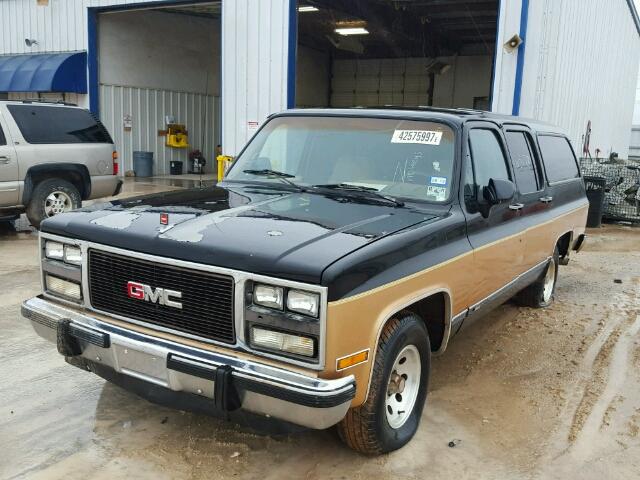 1GKER16K0MF517655 - 1991 GMC SUBURBAN R BLACK photo 2