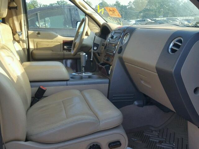 1FTPW14505KC17911 - 2005 FORD F150 GRAY photo 5