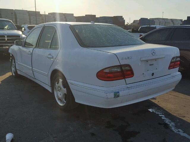 WDBJF70J31B294096 - 2001 MERCEDES-BENZ E 430 WHITE photo 3