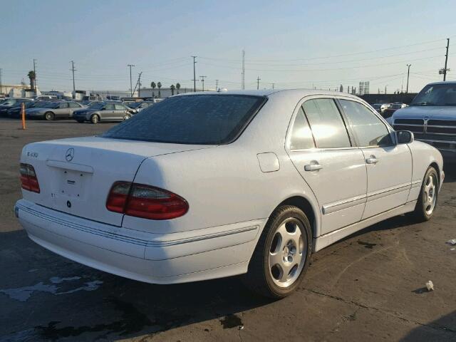 WDBJF70J31B294096 - 2001 MERCEDES-BENZ E 430 WHITE photo 4