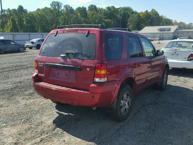 1FMCU94136KA46715 - 2006 FORD ESCAPE RED photo 4