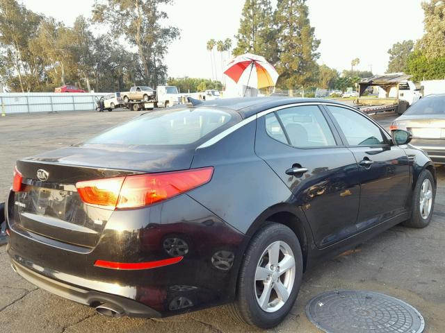 KNAGM4A72F5664718 - 2015 KIA OPTIMA LX BLACK photo 4