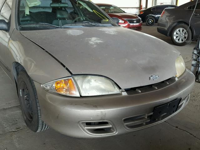 1G1JC524427213903 - 2002 CHEVROLET CAVALIER B TAN photo 9