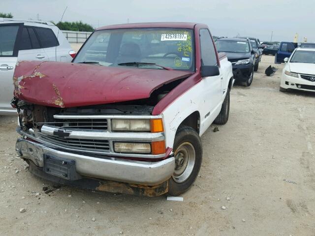 1GCDC14ZXLZ220575 - 1990 CHEVROLET GMT-400 C1 MAROON photo 2