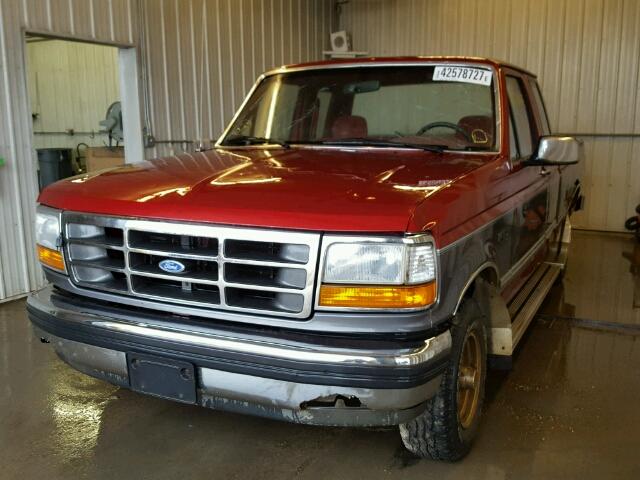 1FTEX14H6NKA37461 - 1992 FORD F150 TWO TONE photo 2