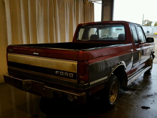 1FTEX14H6NKA37461 - 1992 FORD F150 TWO TONE photo 4