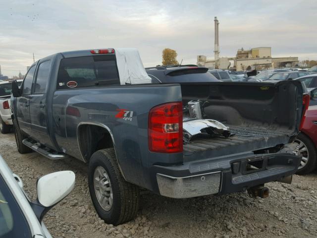 1GCHK33608F118850 - 2008 CHEVROLET SILVERADO BLUE photo 3