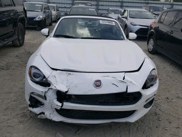 JC1NFAEK3J0136139 - 2018 FIAT 124 SPIDER WHITE photo 9